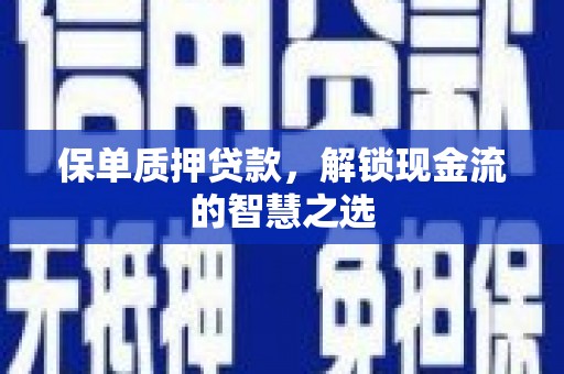 松潘保单质押贷款，解锁现金流的智慧之选