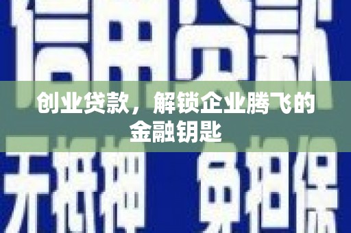 松潘创业贷款，解锁企业腾飞的金融钥匙